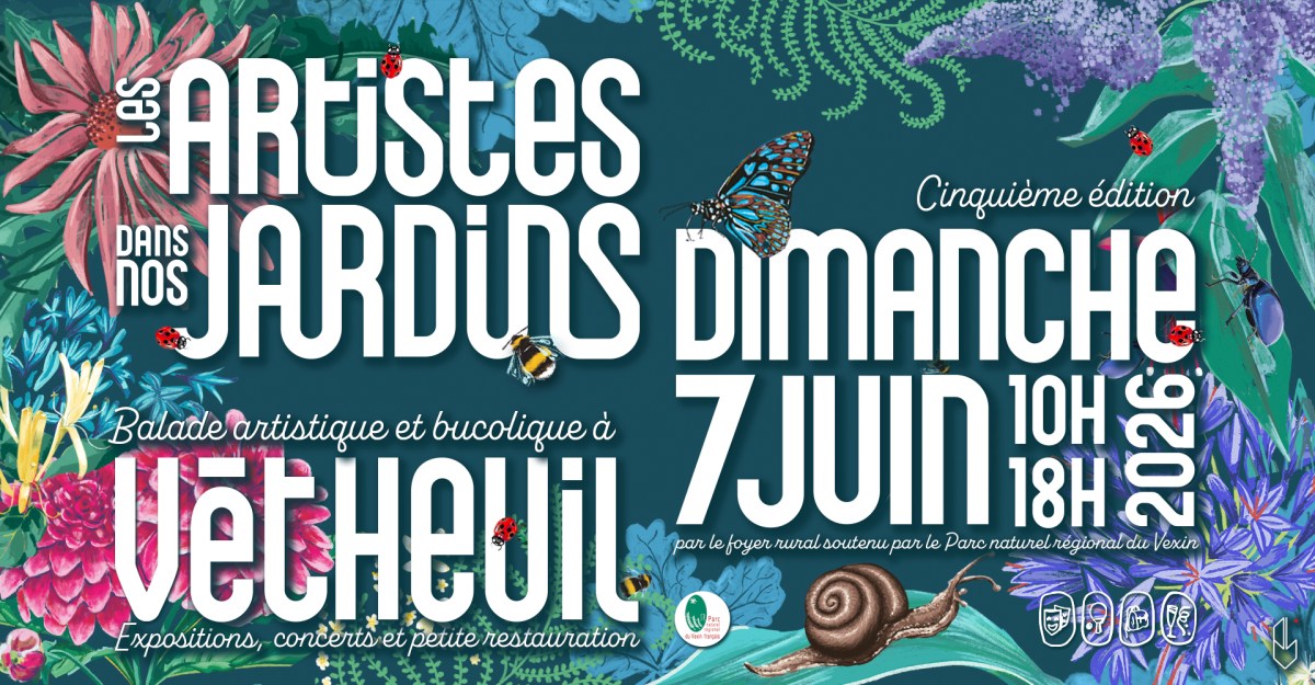 L&rsquo;Atelier participe au festival &laquo;&nbsp;Les artistes dans nos jardins&nbsp;&raquo; dimanche 7 juin 2026 à Vétheuil&nbsp;(95)